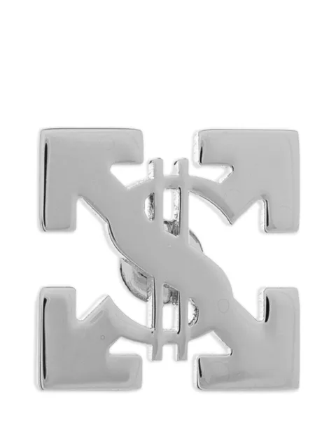 Off-White Arrows dollar-sign earring Silver OMOD11ZS26MET0017200
