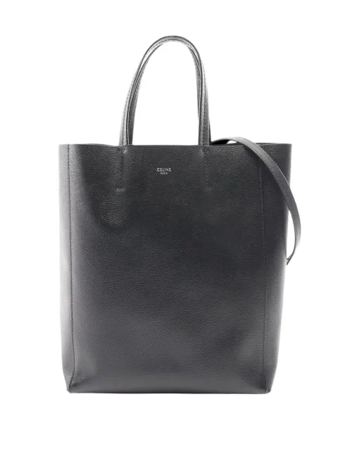 Celine Pre-Owned 2010-2026 Small Grained Calfskin Vertical Cabas satchel Black LFI0636HY0VT8J0Z