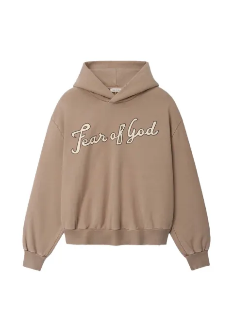 Fear Of God logo-print hoodie Neutrals FG9M129936BHFBRUSHEDFLEECE