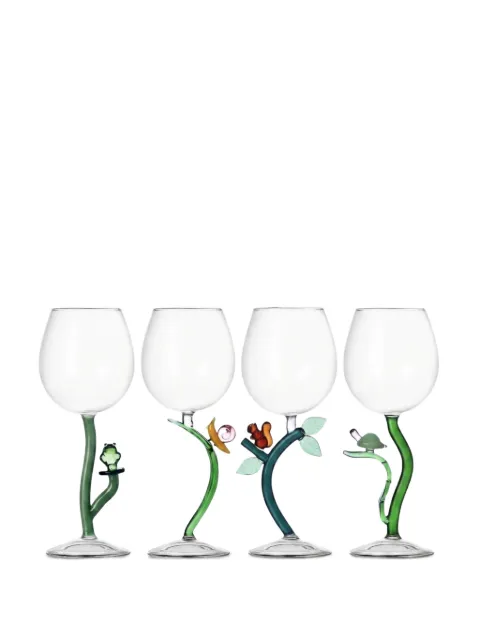 Ichendorf Milano Animal Farm wine glasses (set of four) Green 09997303