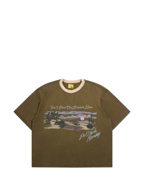 STADIUM GOODS® graphic-print Desertscape T-shirt Brown DSMS26053