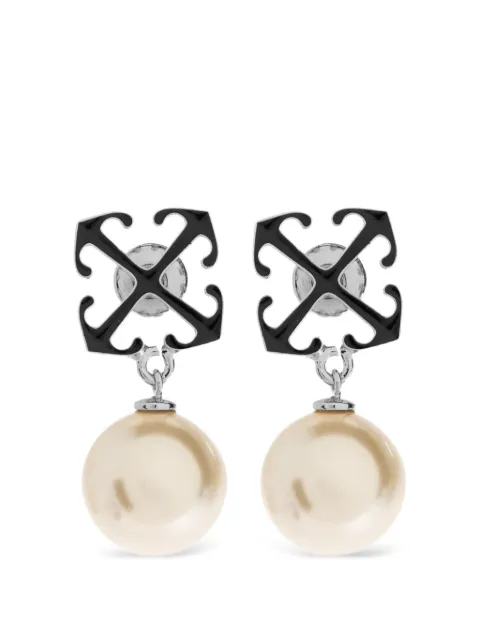Off-White arrows detail earrings Silver OWOD2A7S26MET0017201