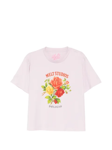 Melt floral-print T-shirt Pink MSWW5011
