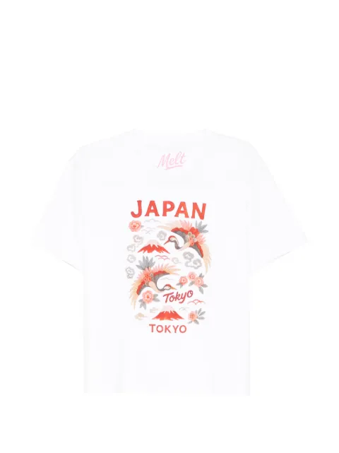 Melt graphic-print T-shirt White MSWW5013