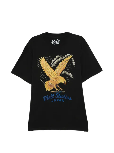Melt graphic-print round neck T-shirt Black MS5327