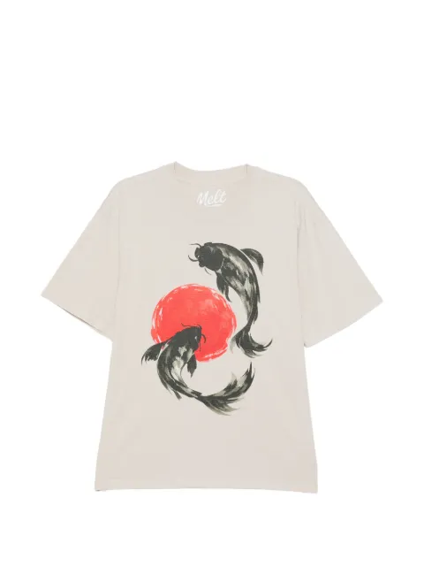 Melt graphic-printed T-shirt Neutrals MS5328