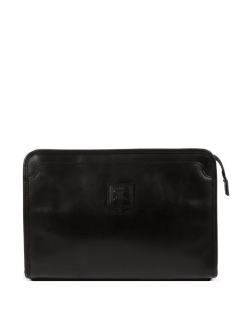 Celine Pre-Owned 1970s Triomphe clutch bag Black 15016458