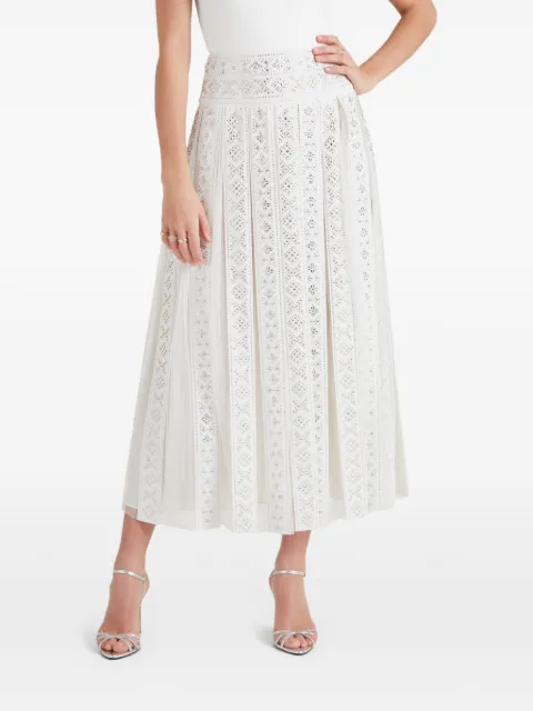Temperley London Gallantry midi skirt Neutrals 26AGAL54959