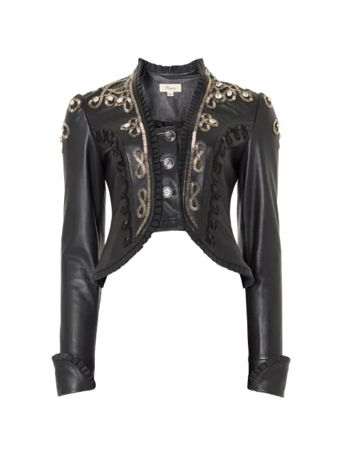 Temperley London Balthazar embroidery jacket Black 26AZAR54979