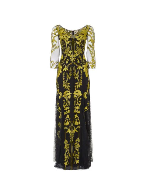 Temperley London Thisbe V-neck gown Black 26ATHI55110