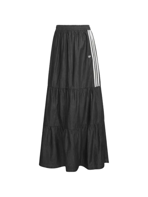 adidas Summer Glow side-stripe skirt Black KY8114