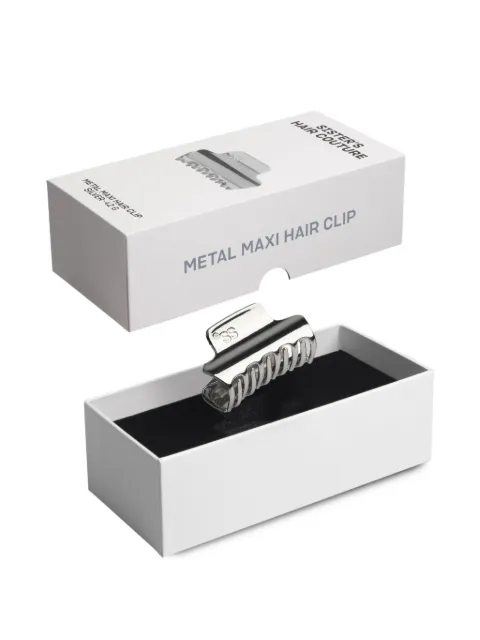 Sister’s Aroma maxi logo-engraved hair clip Silver 4820227784882EU