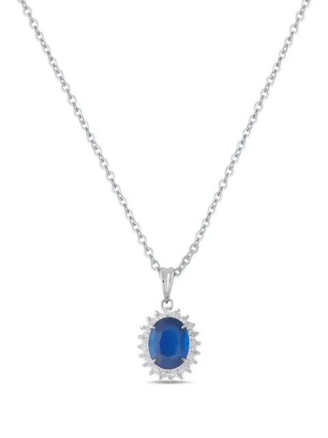 LB Exclusive sapphire and diamond necklace Silver MF19041326