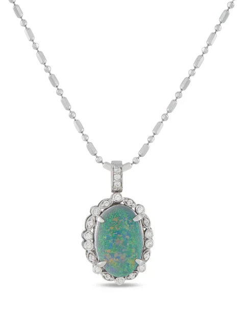 LB Exclusive opal and diamond necklace Silver MF02041326