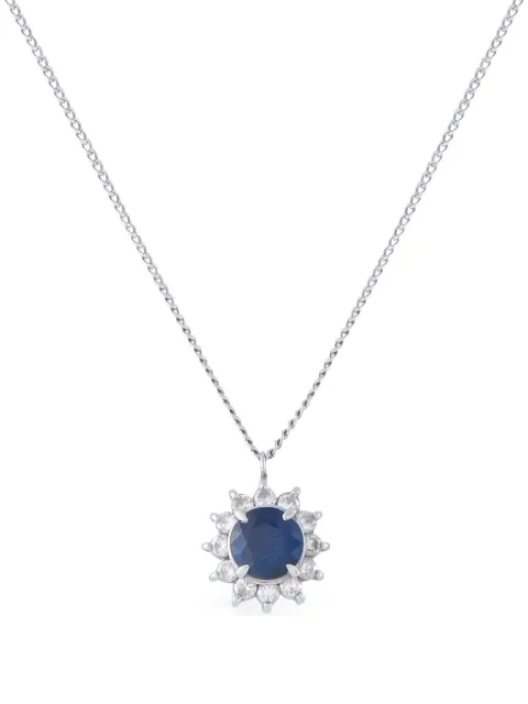 LB Exclusive sapphire and diamond necklace Silver MF30041326