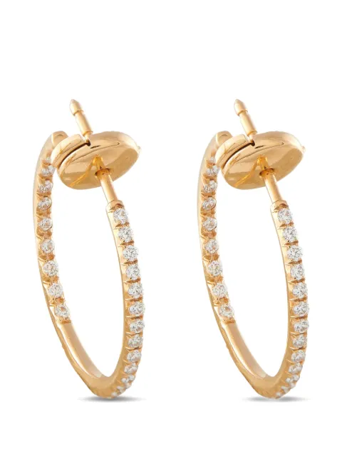 Tiffany & Co. Pre-Owned Metro diamond hoop earrings Gold TI04041626