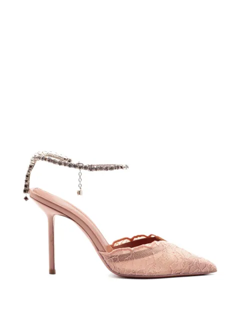 Castagna floral-lace scalloped sandals Pink EIVISSACIPRIA