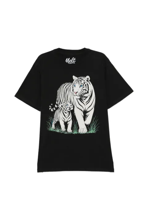 Melt tiger-printed T-shirt Black MS5326