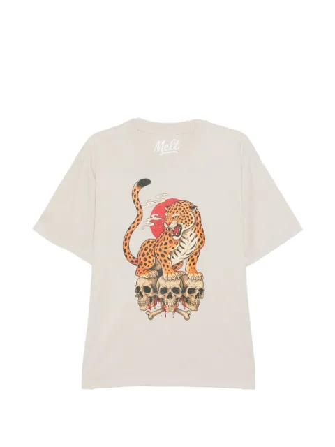 Melt graphic-print short-sleeve T-shirt Neutrals MS5329