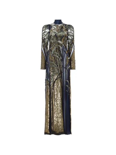 Temperley London Marianna sequin-embellished dress Blue 26AARI55054