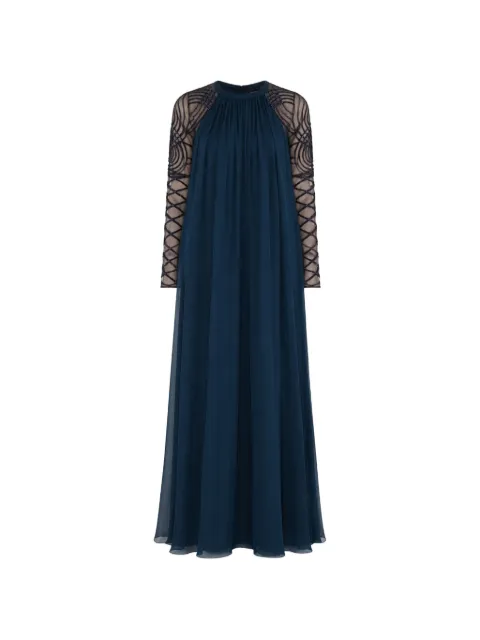Temperley London Imogen bead-embellished maxi dress Blue 26AIMO55120