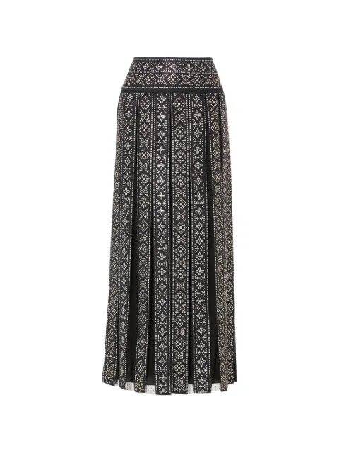 Temperley London Gallantry pleated maxi skirt Black 26AGAL54959