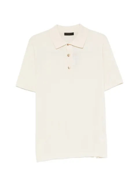 OUTFIT fine-knit short-sleeve polo shirt Neutrals OUMC0003YCO0006