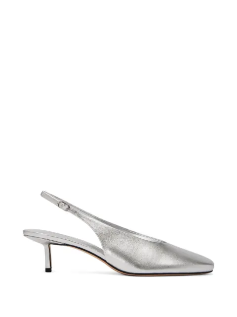 Studio Amelia 50mm Sierra square-toe slingback heeled pumps Silver F919CFSSIL