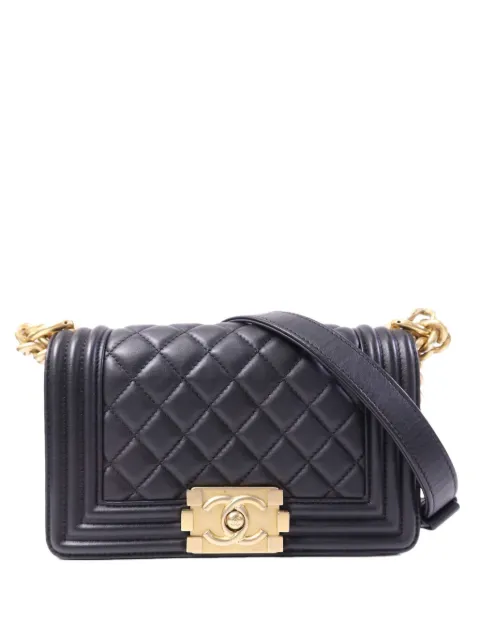 CHANEL Pre-Owned Boy quilted shoulder bag Black A67085