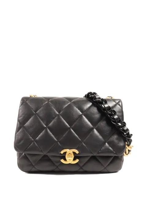 CHANEL Pre-Owned CC turn-lock shoulder bag Black AS3206