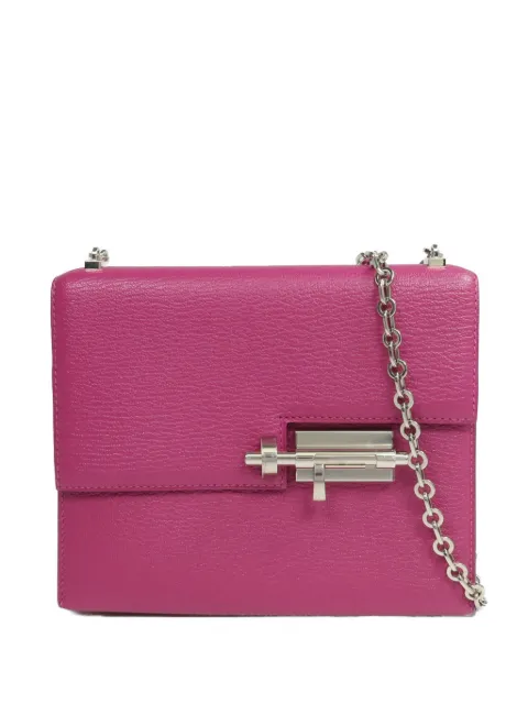 Hermès Pre-Owned mini Verrou Chevre-leather chain crossbody bag Pink CL3