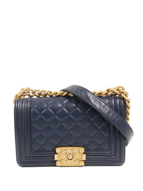 CHANEL Pre-Owned Boy chain-strap shoulder bag Blue A67085