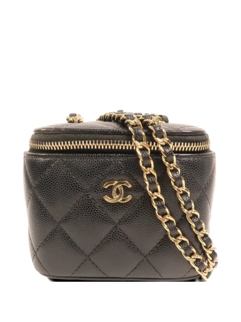 CHANEL Pre-Owned CC quilted-design vanity case Black AP1340