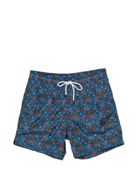 ROSI floral-print drawstring swim shorts Blue TAHITI503