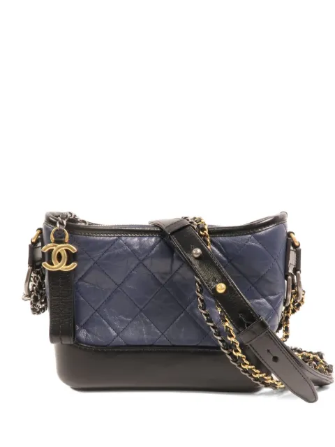 CHANEL Pre-Owned small Gabrielle quilted shoulder bag Blue A91810