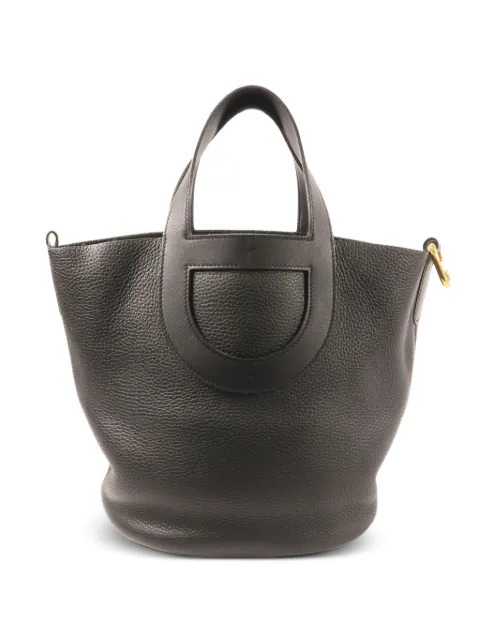 Hermès Pre-Owned In the loop leather tote bag Black B89GHW