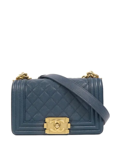 CHANEL Pre-Owned Boy chain shoulder bag Blue A67085