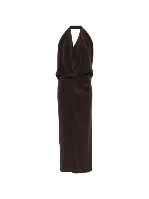 Alysi sleeveless draped maxi dress Brown 116330