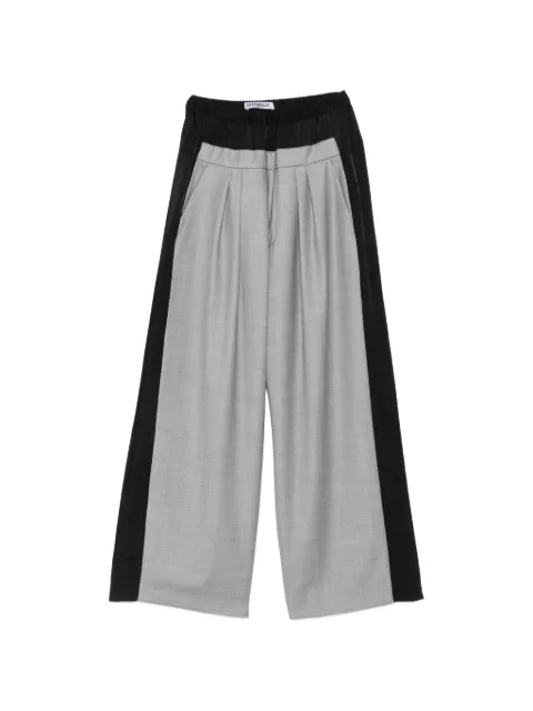 Lutz Huelle pleated wide-leg trousers Grey LOWPANTSDUC