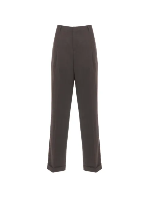 Briglia 1949 pleated turn-up trousers Brown BORGONUOVOW40010000046