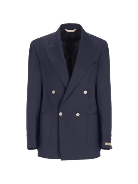 Briglia 1949 double-breasted peak-lapels blazer Blue BLANCHETTEW30010800091