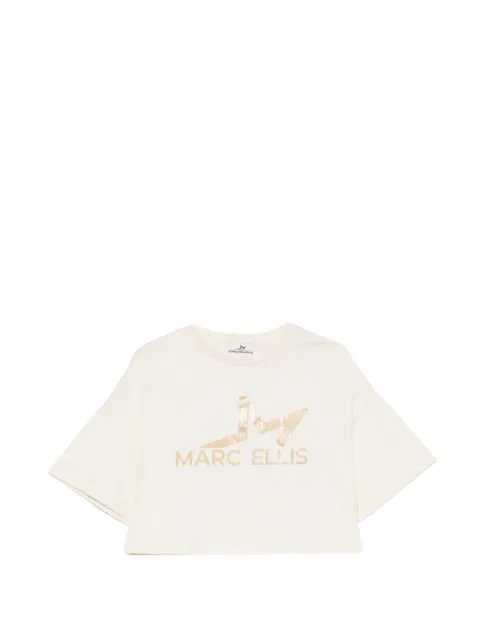 Marc Ellis logo-print T-shirt Neutrals MCLM0154