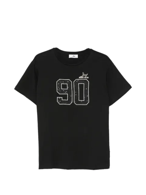 Marc Ellis sequin-embellished logo-print T-shirt Black MCLM0212