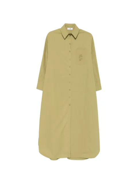 Marc Ellis embroidered-logo midi dress Green MCLCM0208