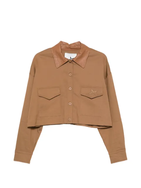 Marc Ellis contrast-collar jacket Brown MCLGB0147