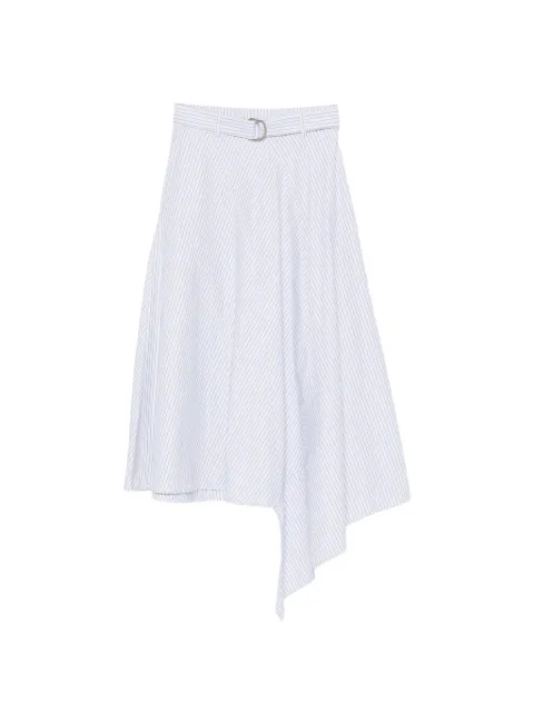 Marc Ellis striped asymmetric-hem skirt White MCLG0206