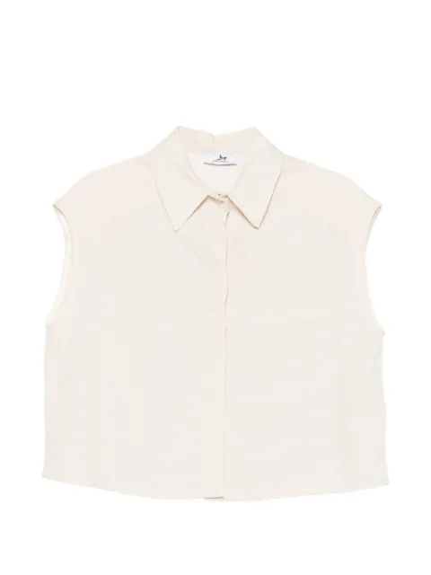 Marc Ellis sleeveless chest-pocket shirt Neutrals MCLCM0184