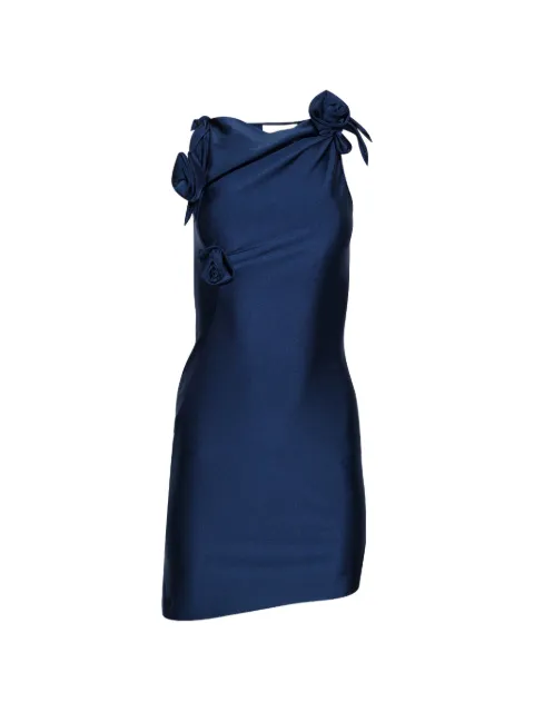 Coperni flower-embellished mini dress Blue COPR154F5001