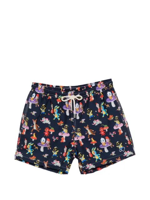 Arrels Barcelona graphic-print drawstring swim shorts Blue MSW210067