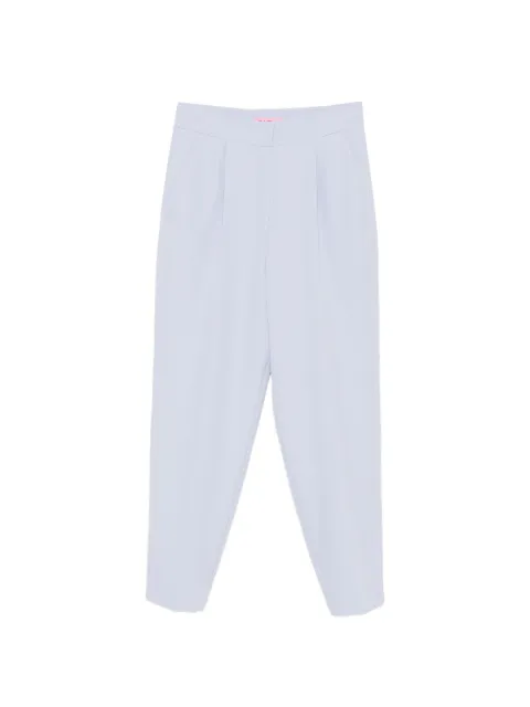 CARLA G. pleated-detail tapered-leg trousers Blue PAOT07